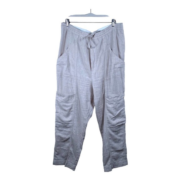 Free People Feelin Good Utility Pull-on Pants in Natural Sz XL - Picture 2 of 7